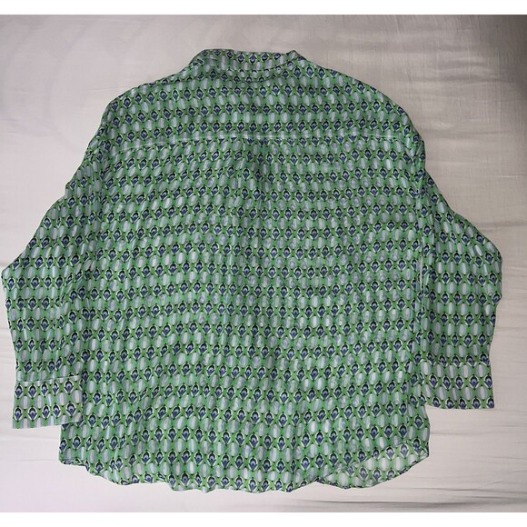 Favorite Daughter The Friday Shirt Retro Mosaic Print Button Front Blouse XL - Picture 7 of 8